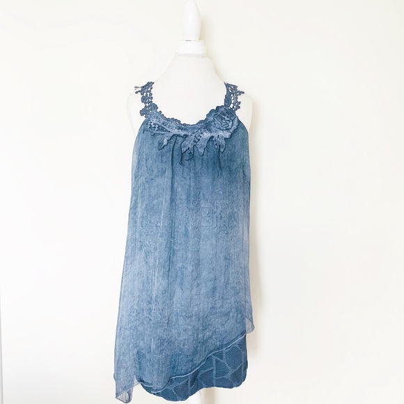 Vintage Concept brand blue dress size small - Picture 1 of 7